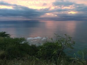 Hawaiian coastline at sunrise