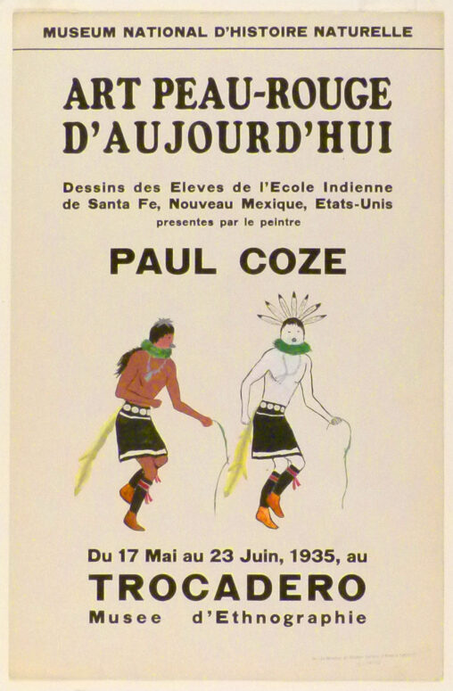 Art Exhibition Poster with two dancing American Indian figures